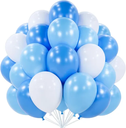 Miniatura 153 de PartyWoo Globos de color azul pizarra, 100 unidades, diferentes tamaños, paquete de 18, 12, 10, 5 pulgadas, azul marino, azul polvoriento, bohemio