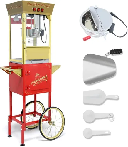 Miniatura 20 de Máquina comercial para hacer palomitas de maíz con hervidor de acero inoxidable de 10 onzas, máquina de palomitas de maíz para encimera de 850 W