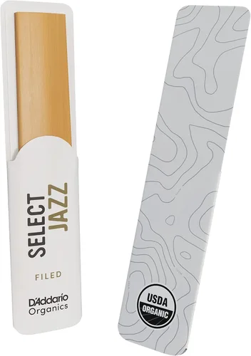 Miniatura 5 de D'Addario Organic Select Jazz - Cañas de saxofón barítono archivadas por Jazz, selladas individualmente, 4 medianas, paquete de 5