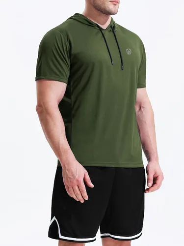 Miniatura 3 de Neleus - Camiseta sin mangas deportiva Dry Fit para correr con capucha