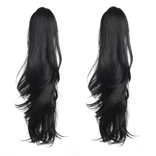 Miniatura 167 de Extensiones de cola de caballo de cabello rubio, extensiones de cola de caballo para mujer, pinza de extensiones de cabello rizado de 12 pulgadas