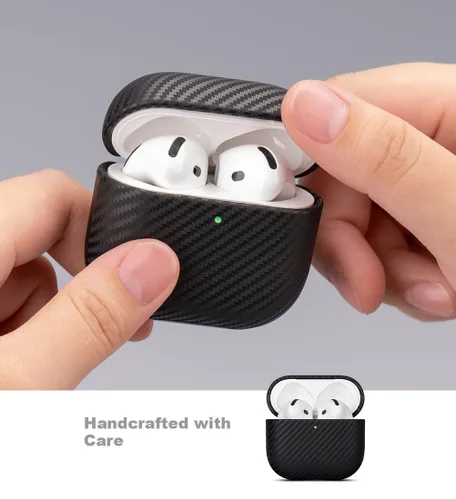 Miniatura 4 de Funda de cuero Lopie para AirPods de 4ª Generación - Funda para AirPods 4 hecha a mano - Hecha de cuero real - Cubierta protectora de carcasa dura