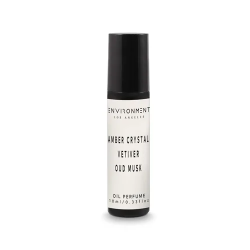 Perfume Roll-on de 0.3 fl oz (cristal ámbar | Vetiver | Oud Almizcle) Fragancia de aceite corporal, aceite rodante, fragancia corporal para mujeres