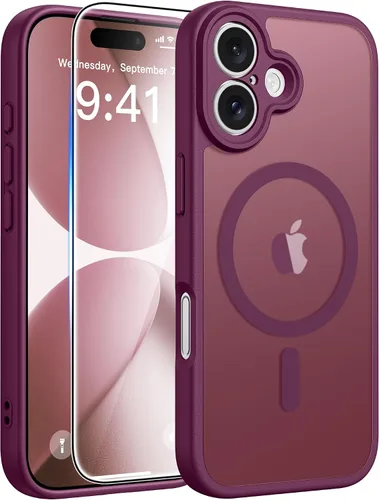 Miniatura 38 de FNTCASE - Funda para iPhone 16 Pro: magnética, mate, translúcida, de grado militar, protectora contra caídas, resistente, fina, duradera y a prueba
