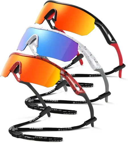 Miniatura 13 de Kids Sunglasses Youth Baseball Sunglasses for Boys Girls 3-12 Polarized Softball Sports Goggles UV Protection