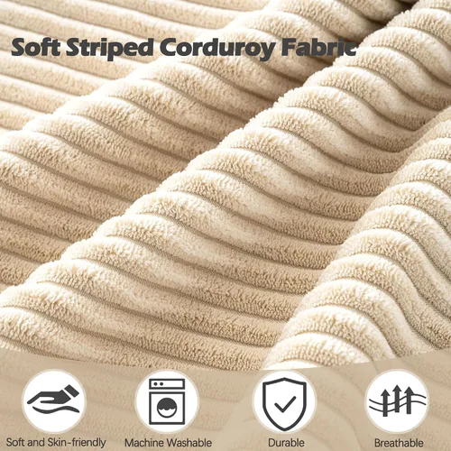 Miniatura 3 de Sqodok Papasan - Fundas de cojín de 50 pulgadas de tela de pana para interiores, lavables a máquina, con cremallera y correas