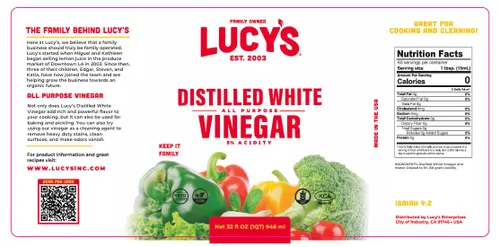 Miniatura 3 de Lucy's Family Owned Vinagre blanco destilado natural, 1 galón (128 oz) - 5 % de acidez
