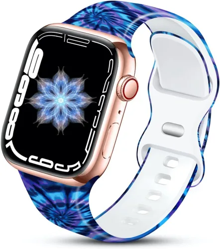 Miniatura 13 de Correa deportiva compatible con correas de Apple Watch de 1.93, 1.77, 1.73, 1.65, 1.61, 1.57, 1.49 y 1.45 pulgadas para mujeres, de silicona