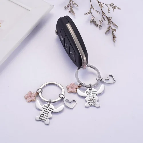 Miniatura 5 de Ralukiia - Collar con la frase Ohana mean family llavero con forma de Stitch regalos de joyería para niños y niñas