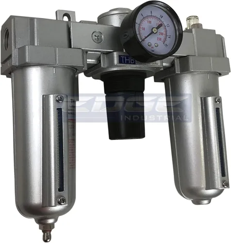 Miniatura 2 de Regulador de filtro de combinación de 3 etapas con clasificación industrial resistente, lubricador de línea de aire, filtro de partículas, trampa
