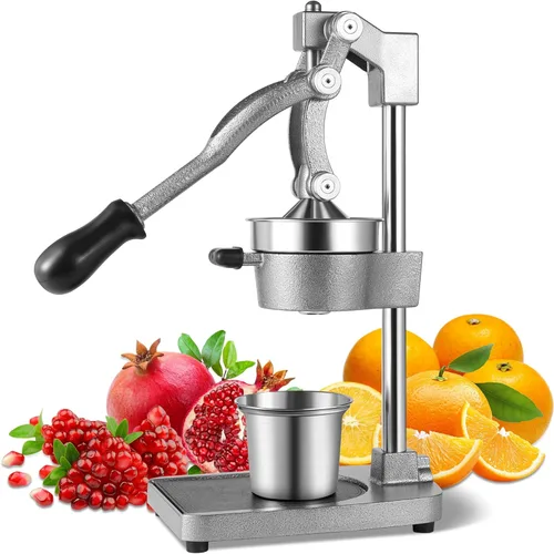 Exprimidor manual de hierro fundido, exprimidor de limón, prensa de cítricos de grado comercial adecuada para naranjas, limones, limas y granadas,