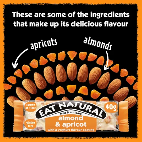 Miniatura 7 de Eat Natural Barra de Frutas y Nueces con Recubrimiento de Almendra Albaricoque y Yogur, 5.29 oz