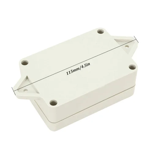 Miniatura 3 de Caja de conexiones de plástico ABS impermeable a prueba de polvo IP65, caja de conexiones universal para proyectos eléctricos, gris pálido y oreja