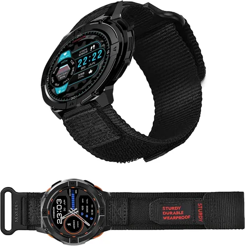 Miniatura 6 de Compatible con las correas de reloj inteligente ALPHAGEAR, 0.866 in, 0.945 in, correa deportiva de nailon resistente de liberación rápida con diseño