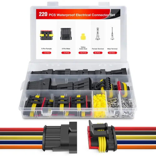 Miniatura 13 de Nilight 622 piezas conectores eléctricos de 1 2 3 4 5 6 pines, enchufe terminal macho hembra, conectores de cable impermeables, juego de conexión