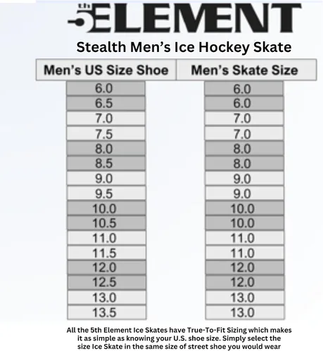 Miniatura 3 de 5th Element Stealth Patines de Hockey sobre Hielo - Perfectos para Patinaje Recreativo y Hockey sobre Hielo - Ajuste Verdadero al Tamaño y Forro