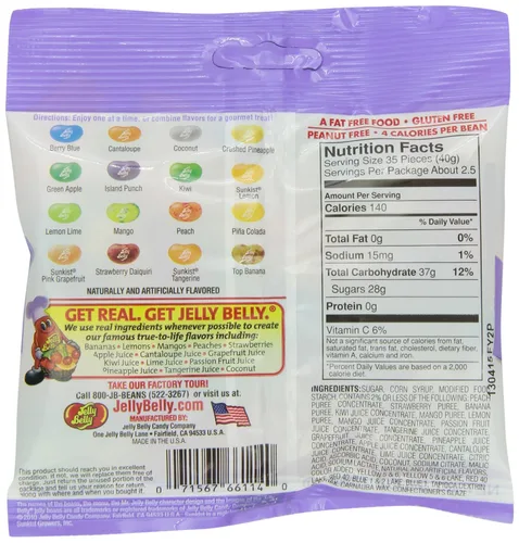 Miniatura 2 de Jelly Belly Tropical Mix Jelly Beans, 16 sabores, 3.5 onzas, paquete de 12