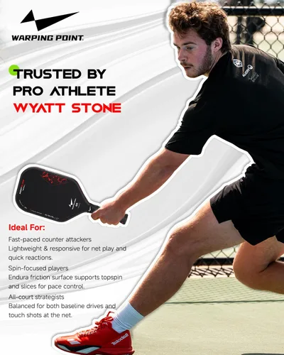 Miniatura 4 de Nightblade Raw Carbon Fiber Pickleball Paddle, Foam Filled Polymer Honeycomb Core, UPA-A & USAPA Approved, Endura Friction Surface, Long Handle for