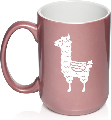 Cute Llama Ceramic Coffee Mug Tea Cup Gift for Her, Women, Wife, Mom, Sister, Girlfriend, Friend, Boss, Coworker, Daughter, Birthday, Wedding,