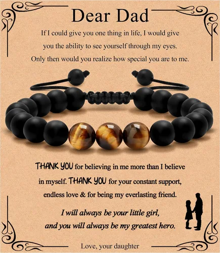 Miniatura 26 de Pulsera de regalos para hombres para papá hijo mi hombre novio marido hermano nieto abuelo papá bonus sobrino tío cumpleaños día del padre