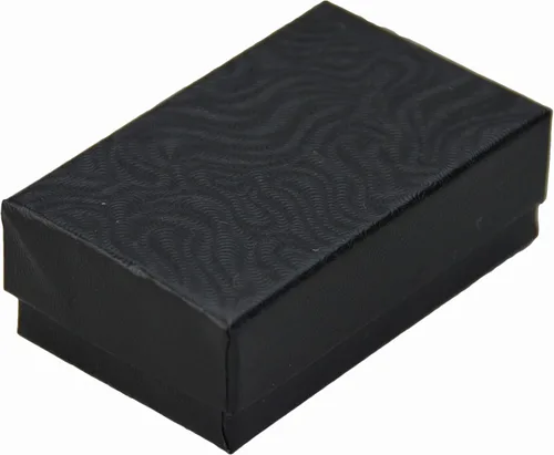 Miniatura 2 de JPB - Joyero de algodón con diseño de remolino negro #21 (caja de 100) de 2.5 x 1.5 pulgadas