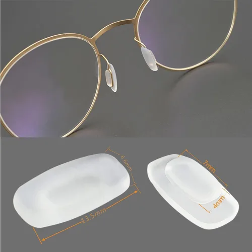 Miniatura 2 de Almohadillas nasales para gafas, 4 pares de silicona suave cuadrada de repuesto de grado premium – Almohadillas de nariz deslizantes