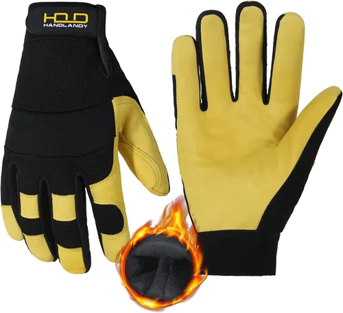 HANDLANDY Guantes de trabajo aislados, guantes térmicos de invierno impermeables para hombres y mujeres