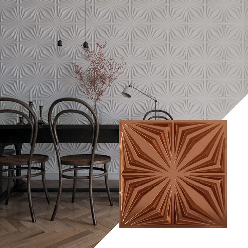 Miniatura 23 de Ekena Millwork WP20X20AHWH 19 5/8 pulgadas de ancho x 19 5/8 pulgadas de alto Asher EnduraWall Decorativo 3D Panel de pared cubre 2.67 pies cuadrados
