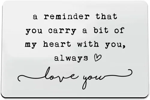 Miniatura 7 de Wallet Insert, Engraved Gift For Him, Valentine’s Day Gift, Birthday Gift, Hubby Gift, Engraved Wallet Insert Card, Reminder You Carry My Heart