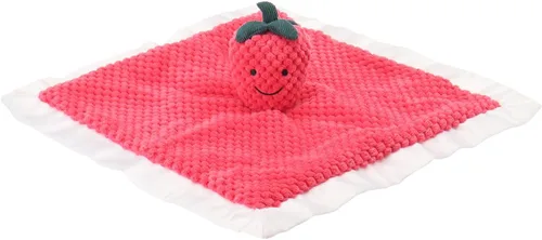 Miniatura 6 de Apricot Lamb Manta de seguridad de frutas rellenas de fresa, manta de personaje para guardería, manta de lujo para acurrucarse de felpa para bebé