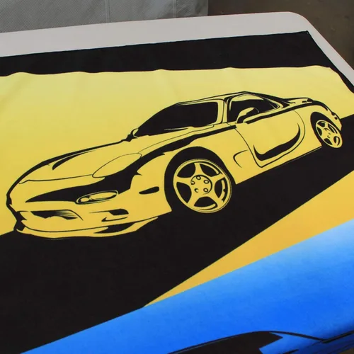 Miniatura 3 de Rotary13B1 RX-7 Generations - Toalla de playa - Amarillo Azul Rojo