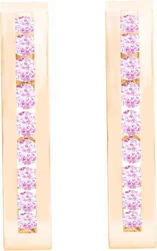 Miniatura 2 de Dazzlingrock Collection - Pendientes de aro pequeños de 14 quilates, oro rosa