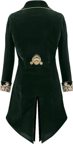 Miniatura 3 de VOREING Chaqueta pirata steampunk para hombre, gótico, príncipe victoriano, abrigo
