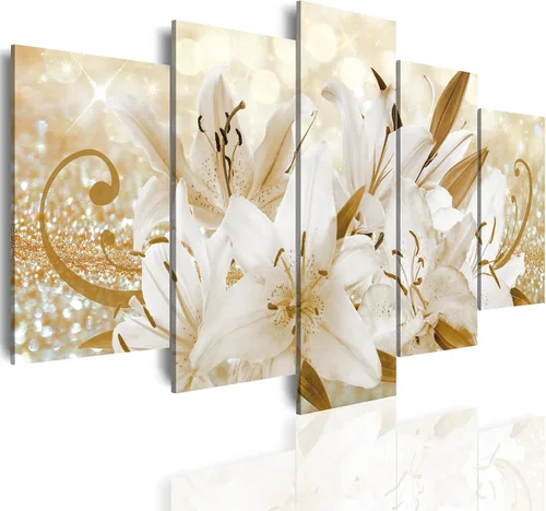 Miniatura 11 de LUDUHU Impresión en lienzo con diseño de flores de orquídea amarilla, pintura abstracta para pared, decoración del hogar, obra de arte, imagen