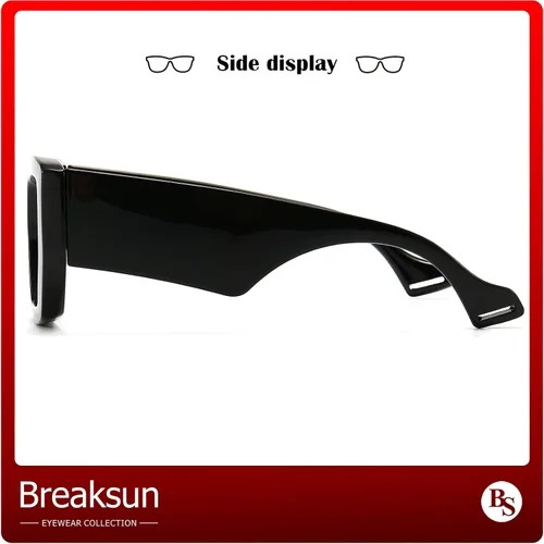 Miniatura 5 de Breaksun - Lentes de luz azul con marco grueso para mujeres y hombres, moda, cuadrados sobredimensionados, gafas de juegos de computadora