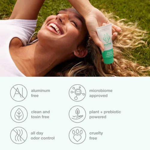 Miniatura 5 de Hume Supernatural Bálsamo desodorante invisible para todo el cuerpo, protección de cuerpo completo, sin aluminio, sin bicarbonato de sodio, control