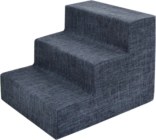 Miniatura 6 de Best Pet Supplies - Escalera de espuma portátil, perros pequeños, gatos, equilibrada, segura, antideslizante, interior, sin montaje, apoyo sillón
