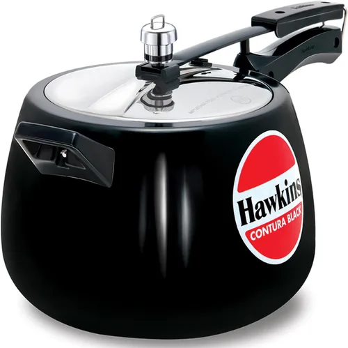 Miniatura 17 de Hawkins Olla de presión Contura de 3 litros, color negro, con tapa interior anodizada dura, modelo Handi, color negro (CB30)