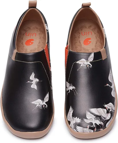 UIN - Tenis tipo mocasines para caminar y viajar, informales, de microfibra, ligeros, cómodos, sin cordones y a la moda, para mujer