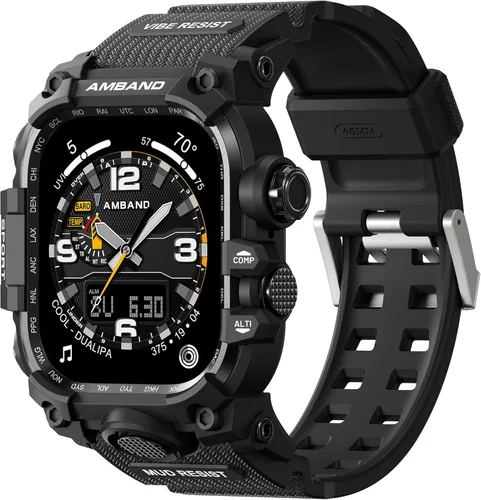 Miniatura 24 de amBand Funda resistente con correa para Apple Watch de 1.732 pulgadas, compatible con iWatch Series SE 3/SE 2ª generación, SE/6/5/4, protección