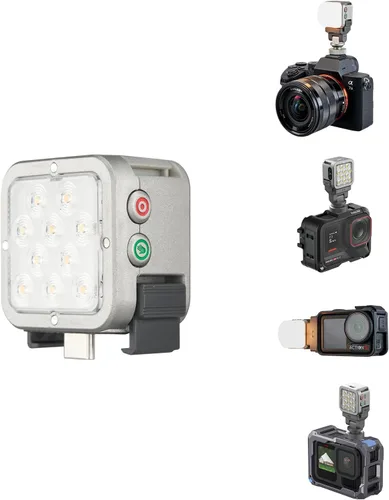 Miniatura 10 de Harlowe Atom 2 Pocket Duo Kit - Mini luz magnética para cámara de 2 W - Luz de llenado con sensor de movimiento recargable tipo C para vlogging