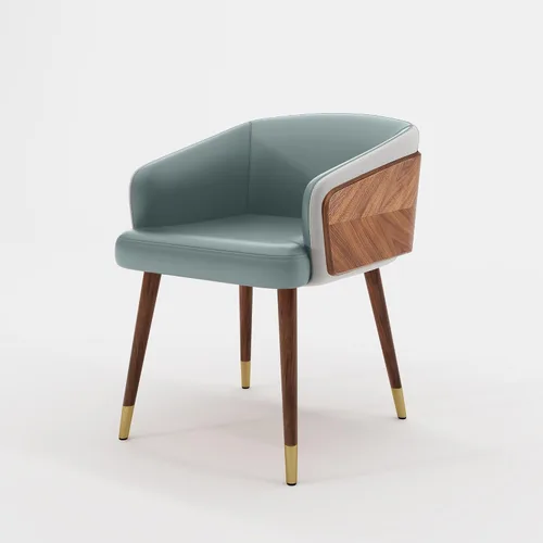 Miniatura 13 de ARTPLAN Juego de 2 sillas de comedor, sillas decorativas tapizadas de tela para sala de estar, sillas de brazo para muebles de interior del hogar