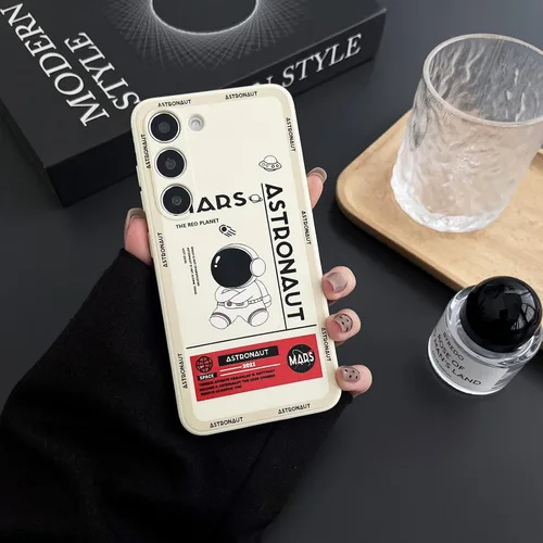 Miniatura 62 de Yonds Queen para Samsung Galaxy S21 Funda Linda, Diseño de Astronauta de Dibujos Animados, Espacio, Luna, Cohete, Elegante Cubierta Amortiguadora