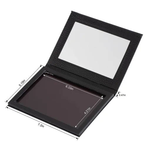 Miniatura 2 de Allwon Paleta magnética Paleta de maquillaje vacía con espejo para sombra de ojos, lápiz labial, rubor en polvo (negro)