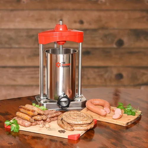 Miniatura 4 de The Sausage Maker - 10 lb. Relleno vertical de salchichas de alta resistencia - Incluye tubos de relleno - Engranajes metálicos