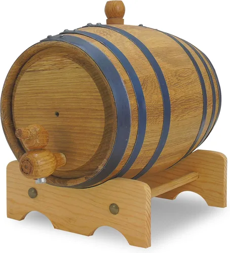 Red Head Barrels - Barriles de Roble Premium Grado Destilería de 1 L para Envejecer Whiskey, Ron y Más, Ideal para Barril de Whiskey o Barril de