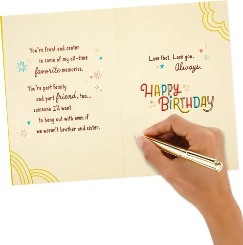 Miniatura 6 de Hallmark Tarjeta de cumpleaños para hermano de hermana (Cheers to You)