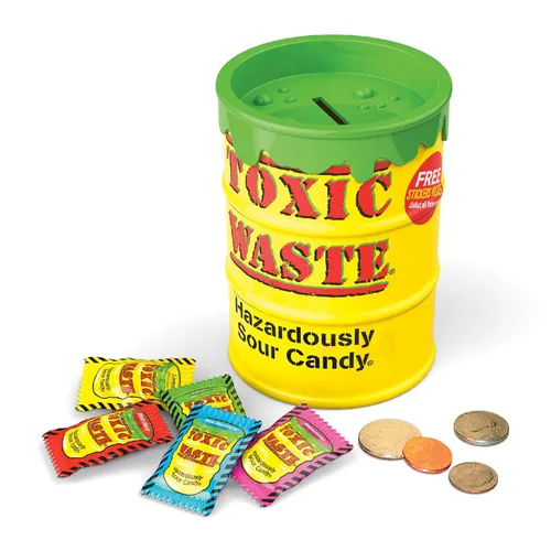 Miniatura 10 de TOXIC WASTE - Caramelo peligrosamente agrio - Sabores de manzana, sandía, limón, frambuesa azul y cereza negra - Bolsa de 1 libra