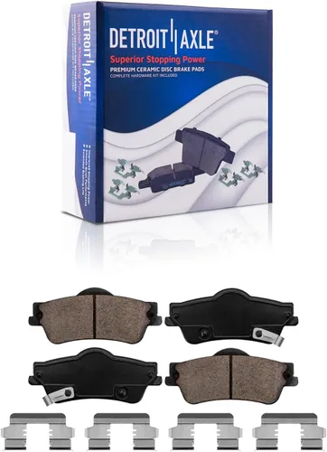 Miniatura 30 de Detroit Axle - Pastillas de freno traseras para Honda Odyssey 2011-2017 Pilot 2007-2013 MDX 2010-2013 ZDX 2010-2013 Pastillas de freno de cerámica
