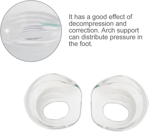 Miniatura 8 de Talones de gel para mujeres y hombres, almohadillas ortopédicas de cuña lateral para fascitis plantar, alivio del dolor de pies, plantillas de apoyo